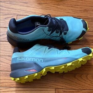 Salomon Women’s Trail Running Shoes - Blue and Yellow